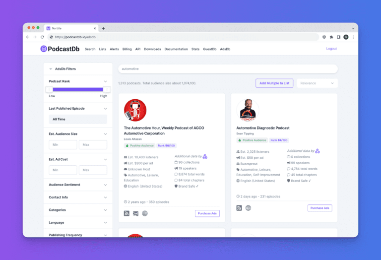 PodcastDb & Sonnant partner to create the first ever Podcast Advertiser Directory